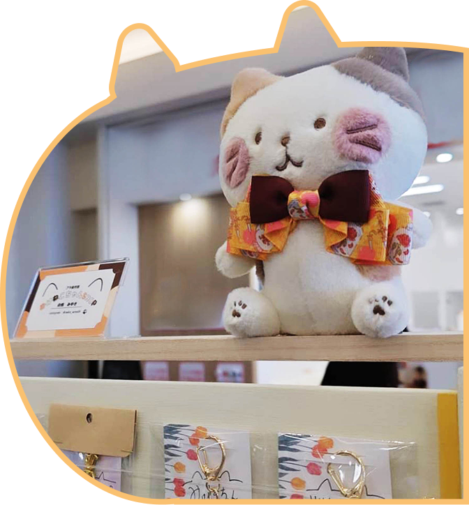 販売会のぬいぐるみの写真